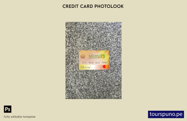 listo para imprimir plantilla frontal de aspecto fotográfico mastercard del ba 1